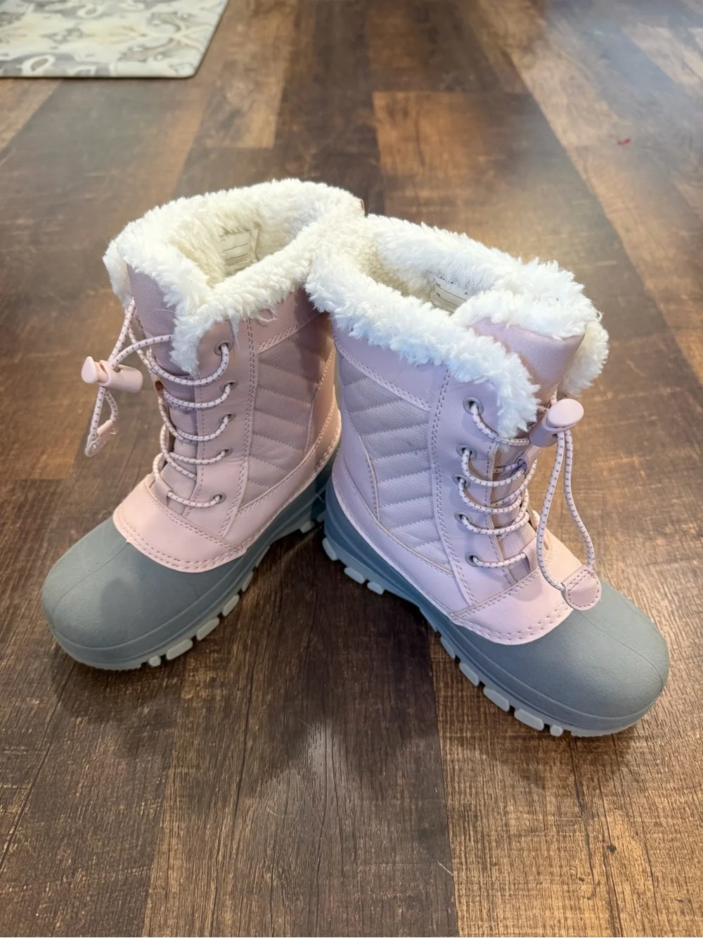 Target all in motion Pink and Gray Faux-Fur Lined girls Snow Boots